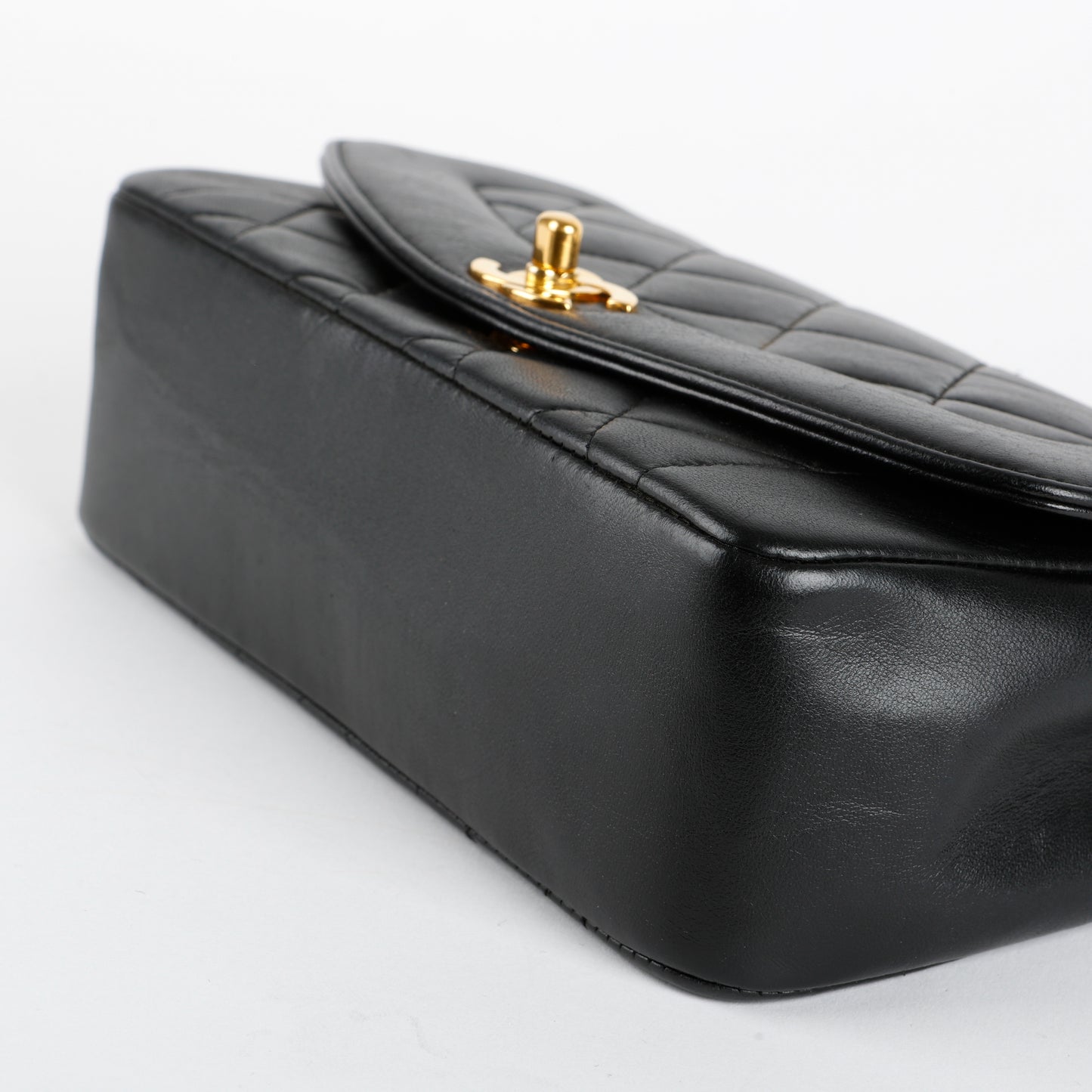 Small Diana, Black Lambskin