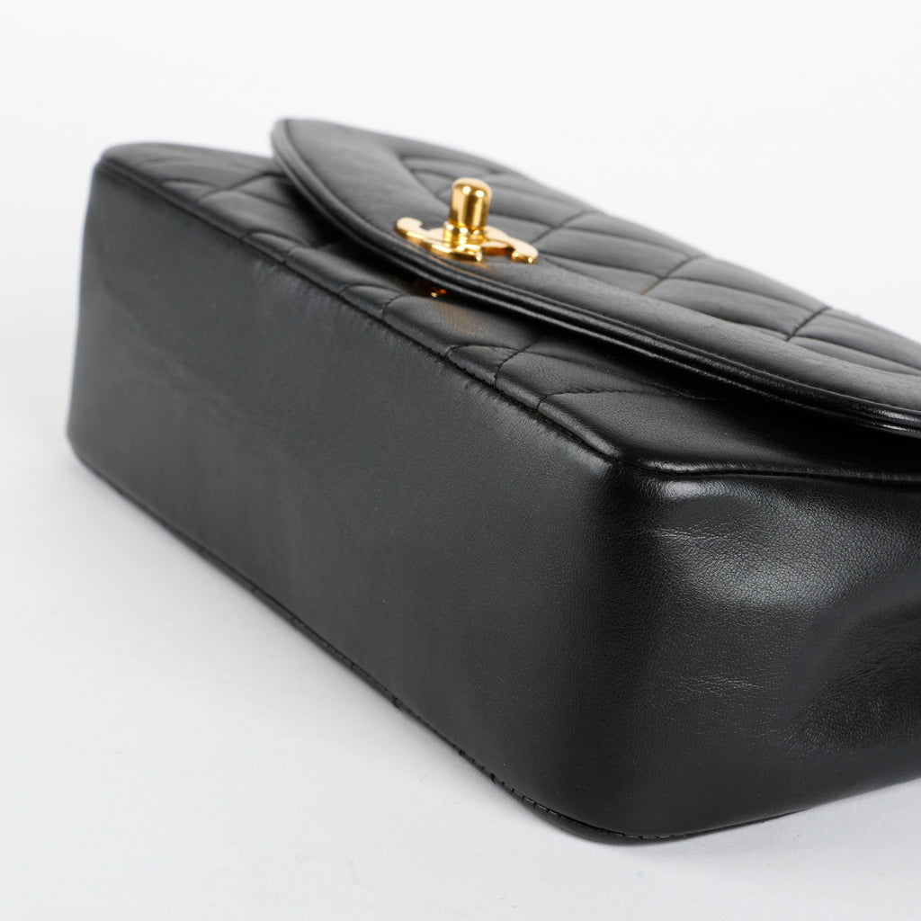 Small Diana, Black Lambskin