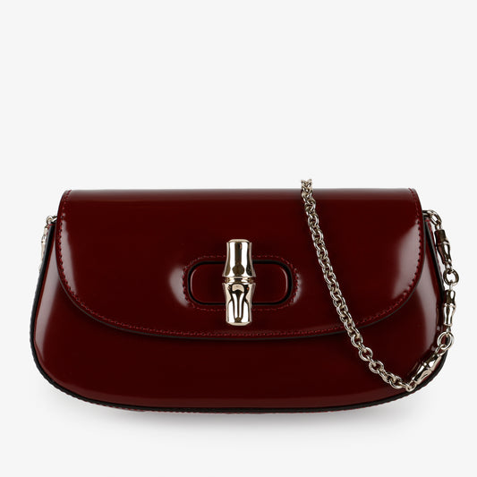 Small Bamboo Night Crossbody, Rosso Ancora Red