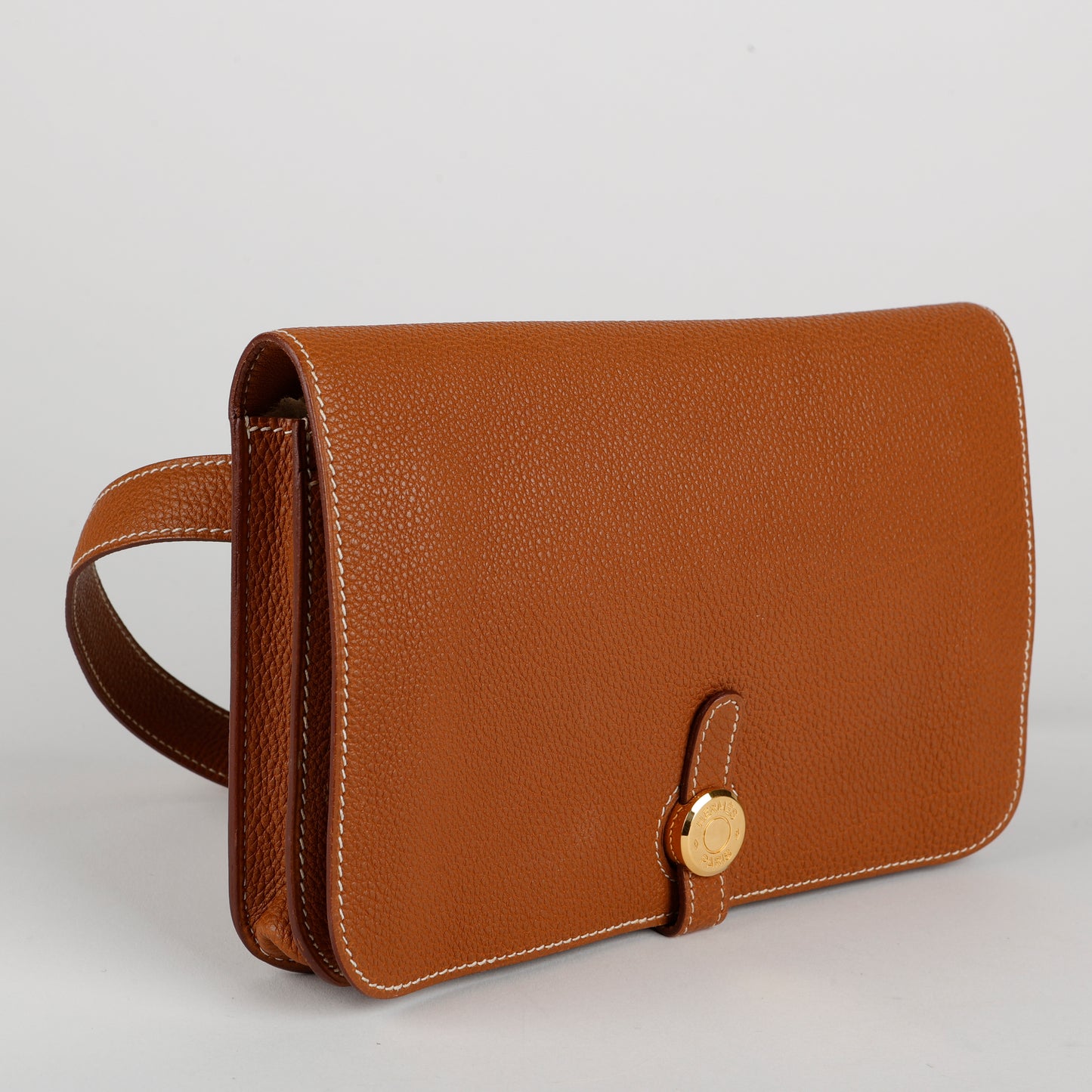 Dogon Belt Bag, Gold Clemence Gold Hardware