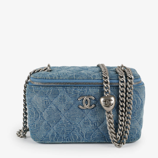 Small Sweetheart Vanity Case, Denim