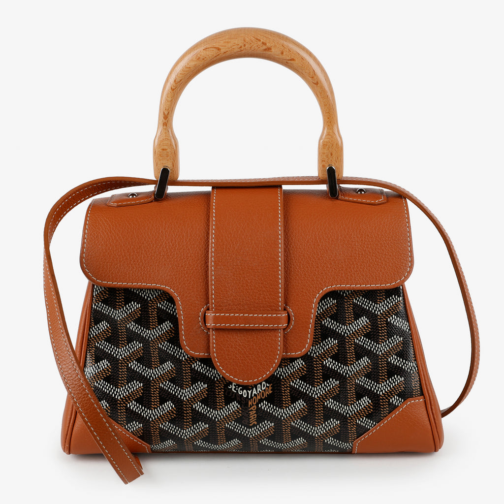 Mini Saigon Top Handle, Black Brown