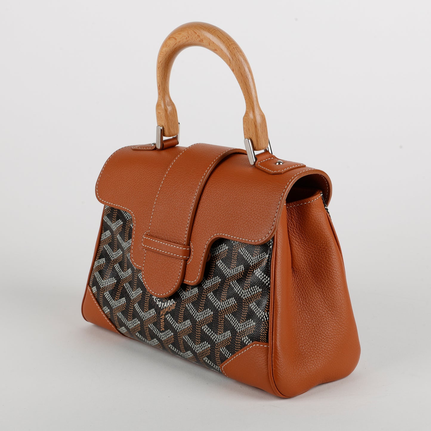 Mini Saigon Top Handle, Black Brown