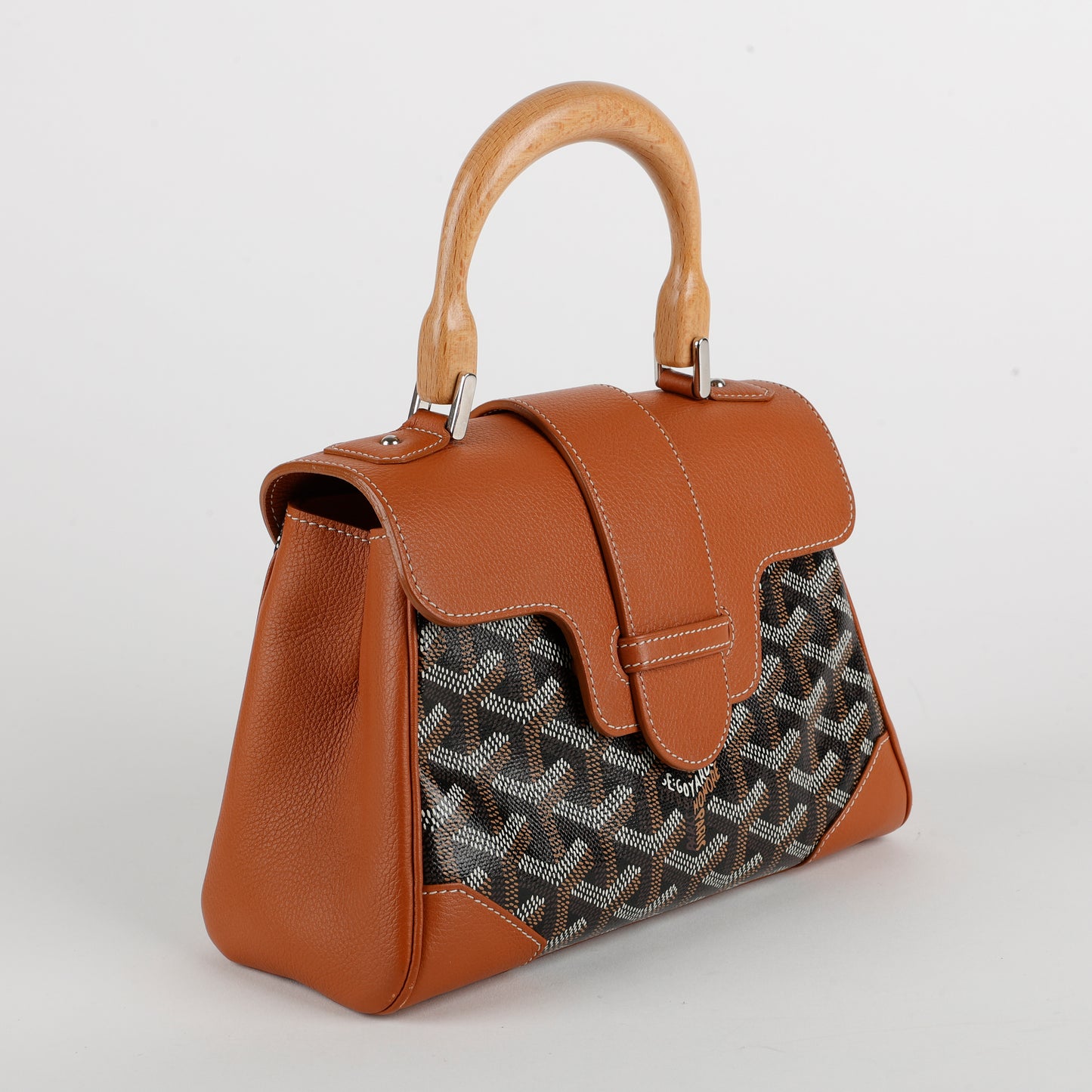 Mini Saigon Top Handle, Black Brown