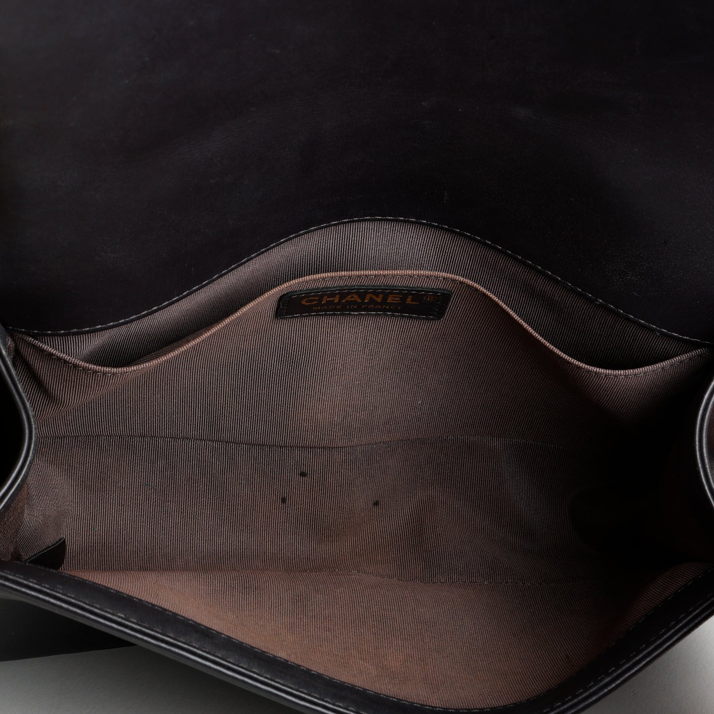 Medium Boy Bag, Dark Grey Lambskin