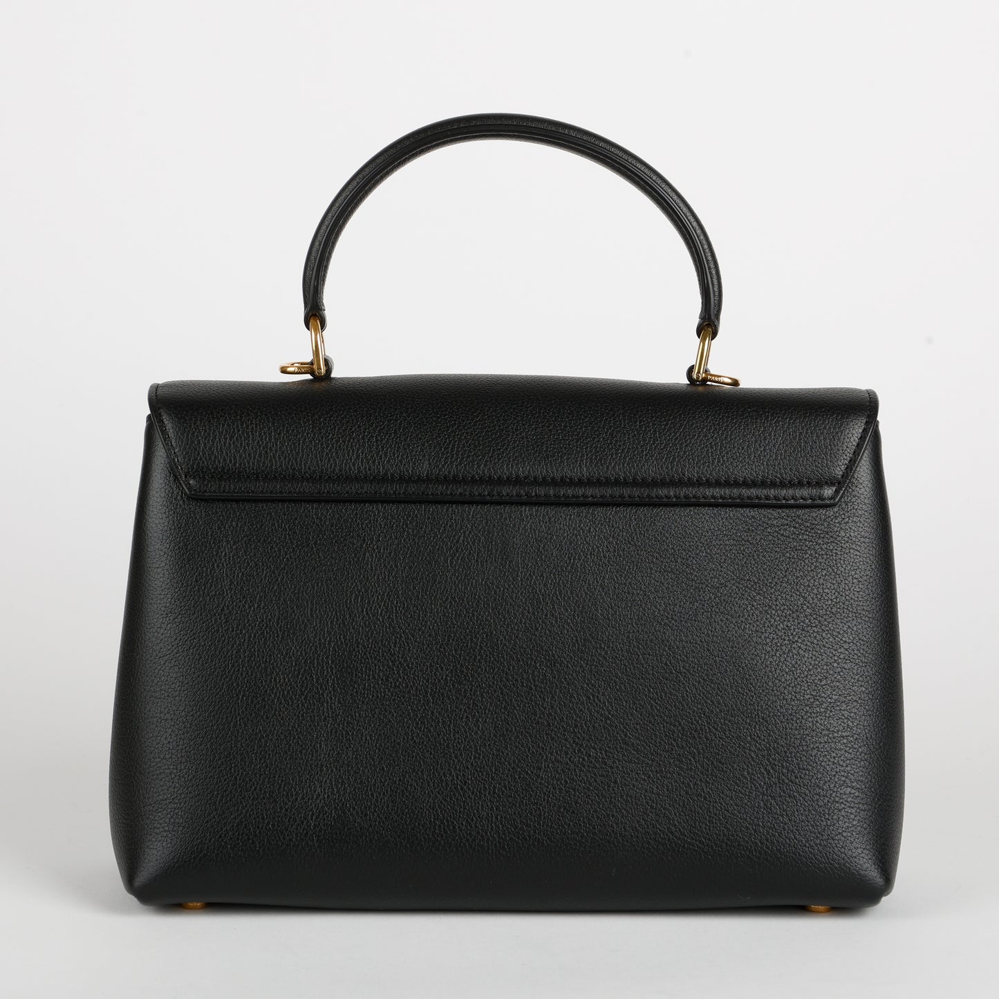 Medium Nino Bag, Black Grained Calfskin