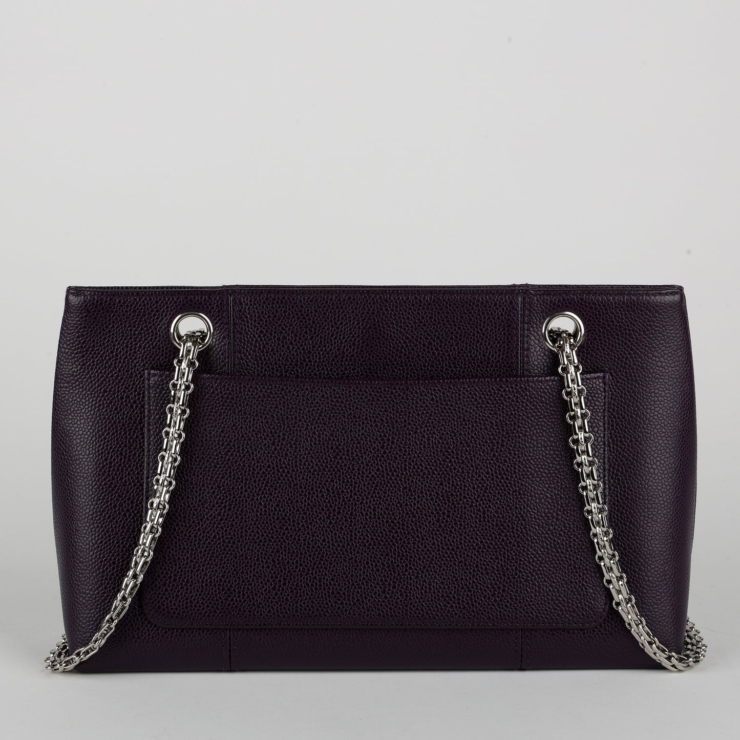 Vintage Coco Mark Tote, Purple Caviar Silver Hardware