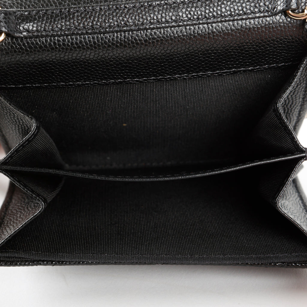Caviar Coco Candy Card Holder on Chain Black