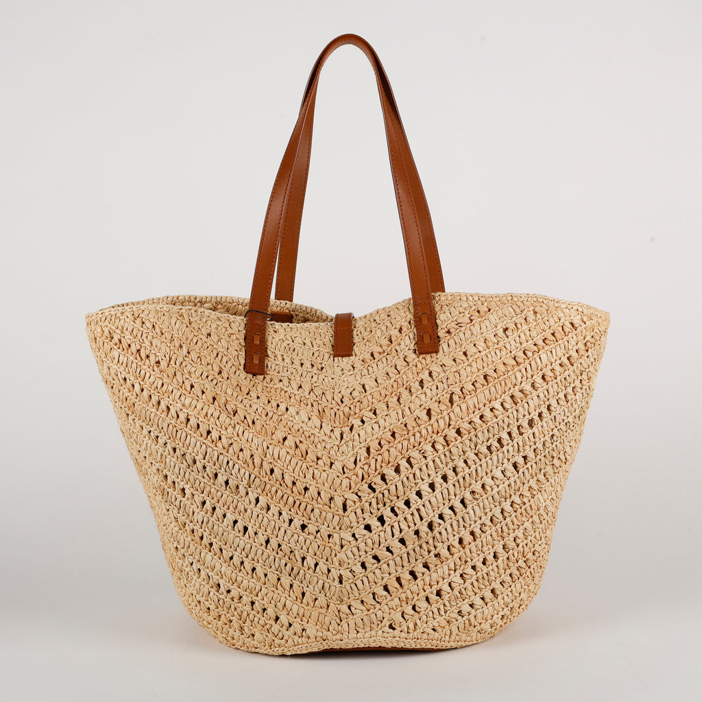 Medium Panier Raffia Tote