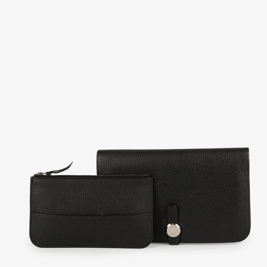 Dogon Duo Wallet, Noir Clemence