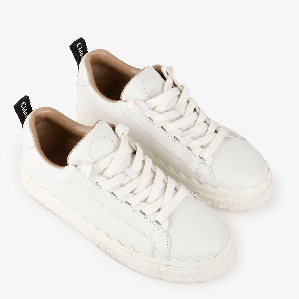 Lauren Scalloped Sneakers, Size 39