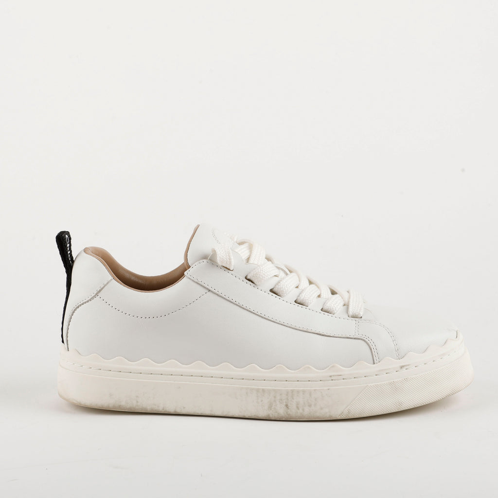 Lauren Scalloped Sneakers, Size 39