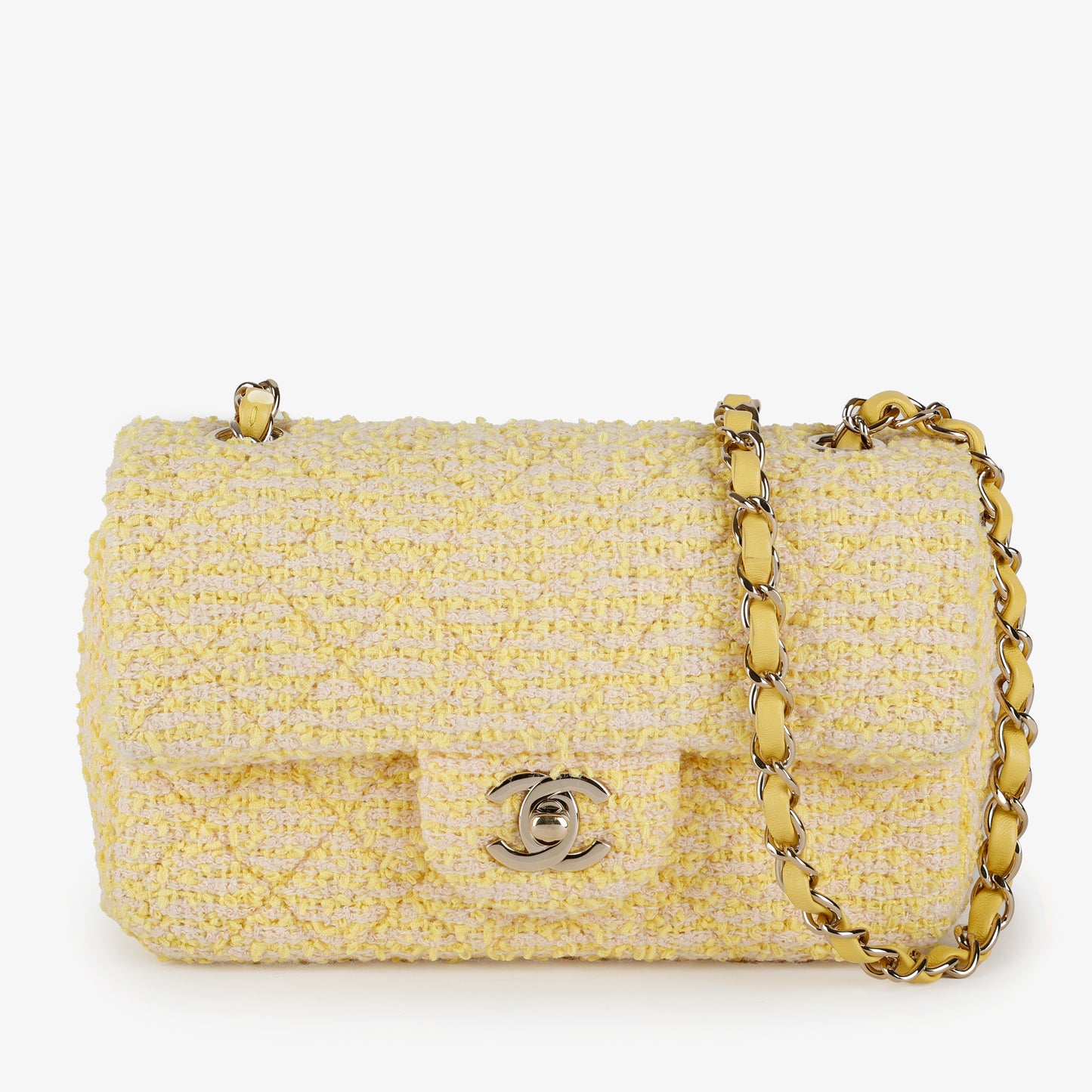 Mini Single Flap, Yellow Tweed