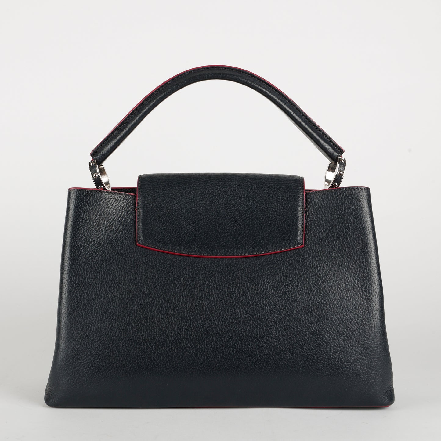 Capucines MM, Navy and Pink Calfskin