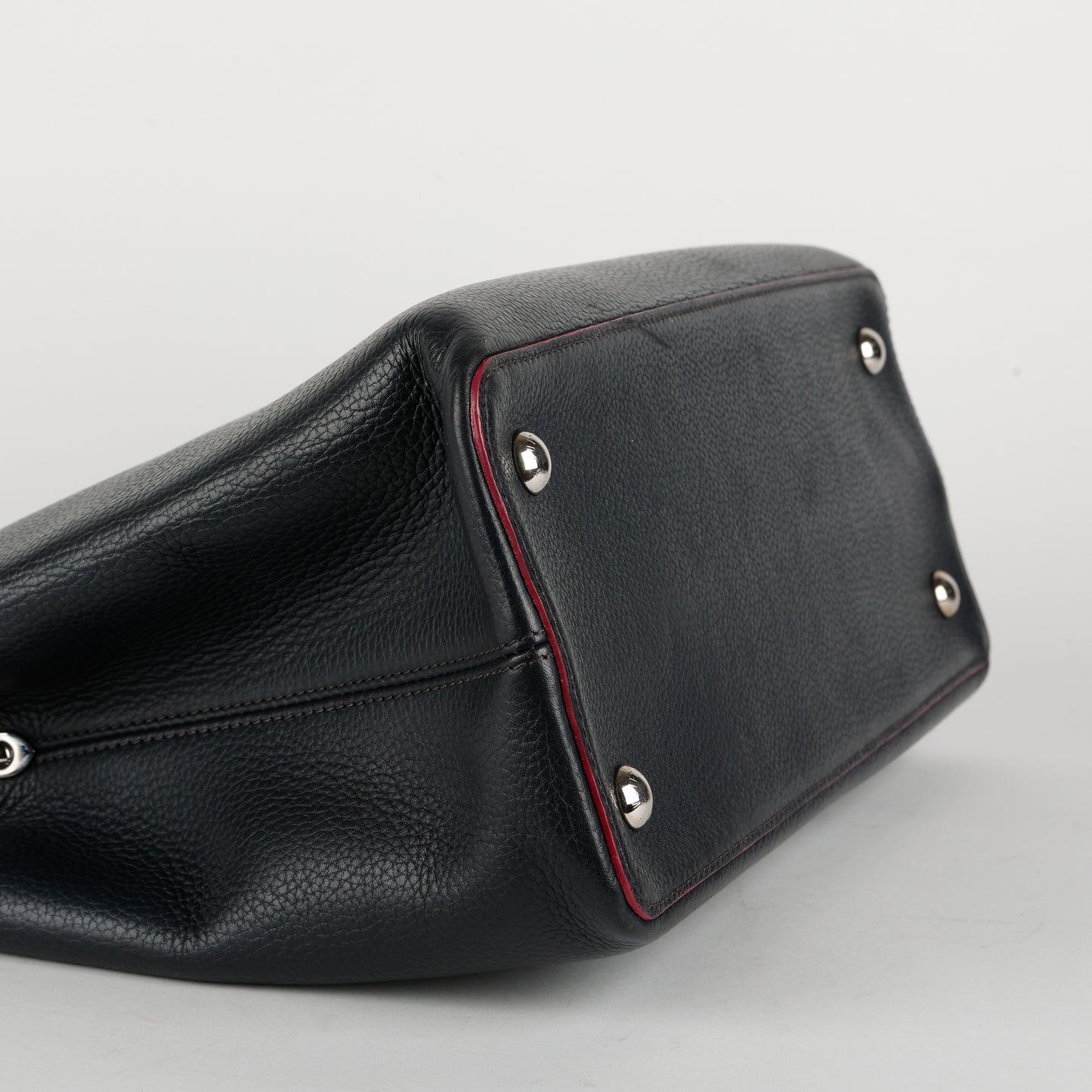 Capucines MM, Navy and Pink Calfskin