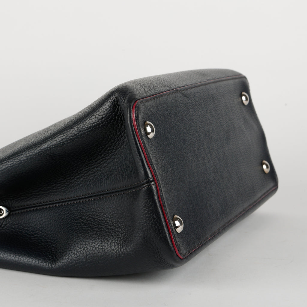 Capucines MM, Navy and Pink Calfskin