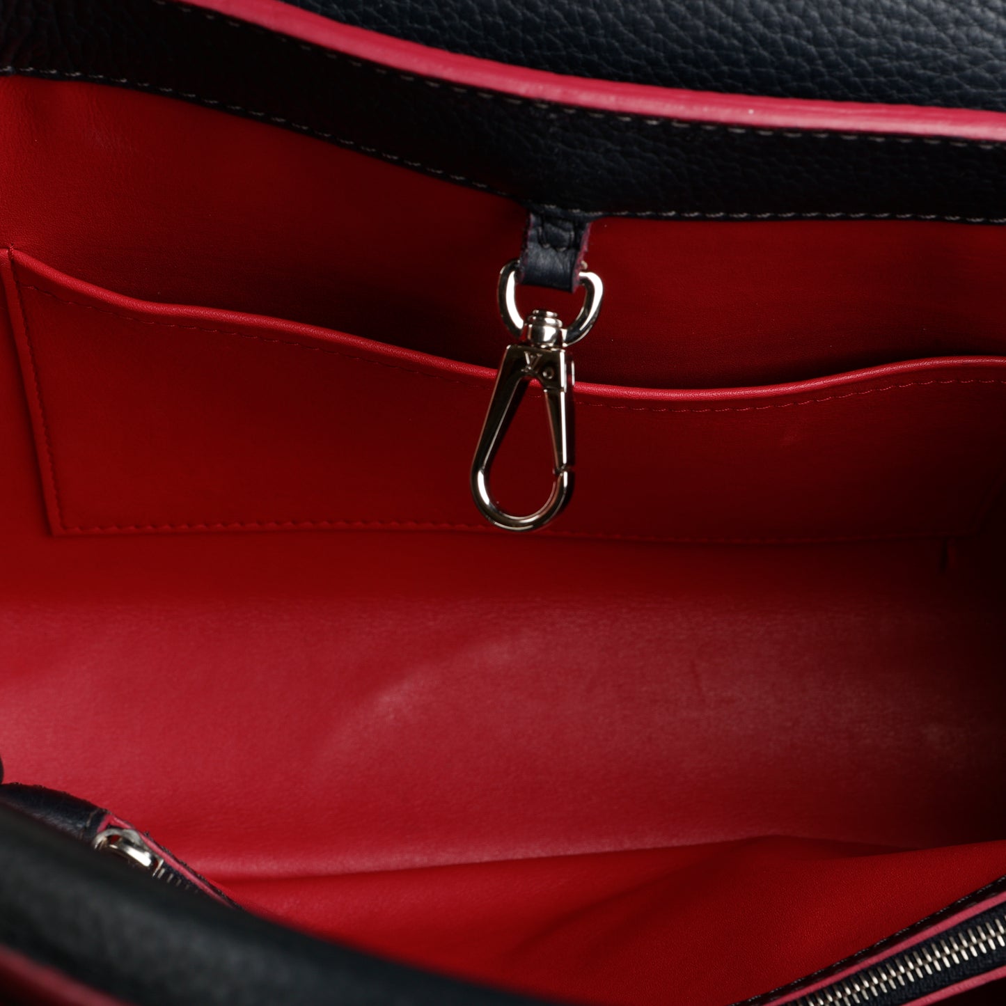 Capucines MM, Navy and Pink Calfskin