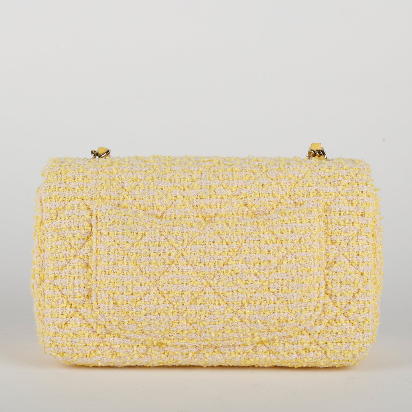 Mini Single Flap, Yellow Tweed