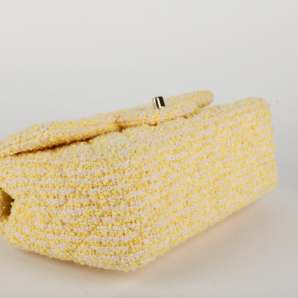 Mini Single Flap, Yellow Tweed