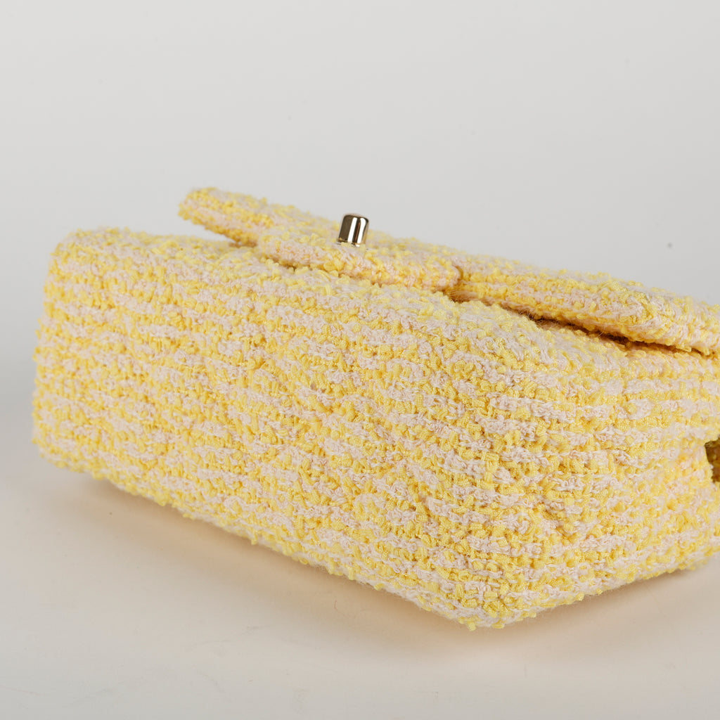 Mini Single Flap, Yellow Tweed