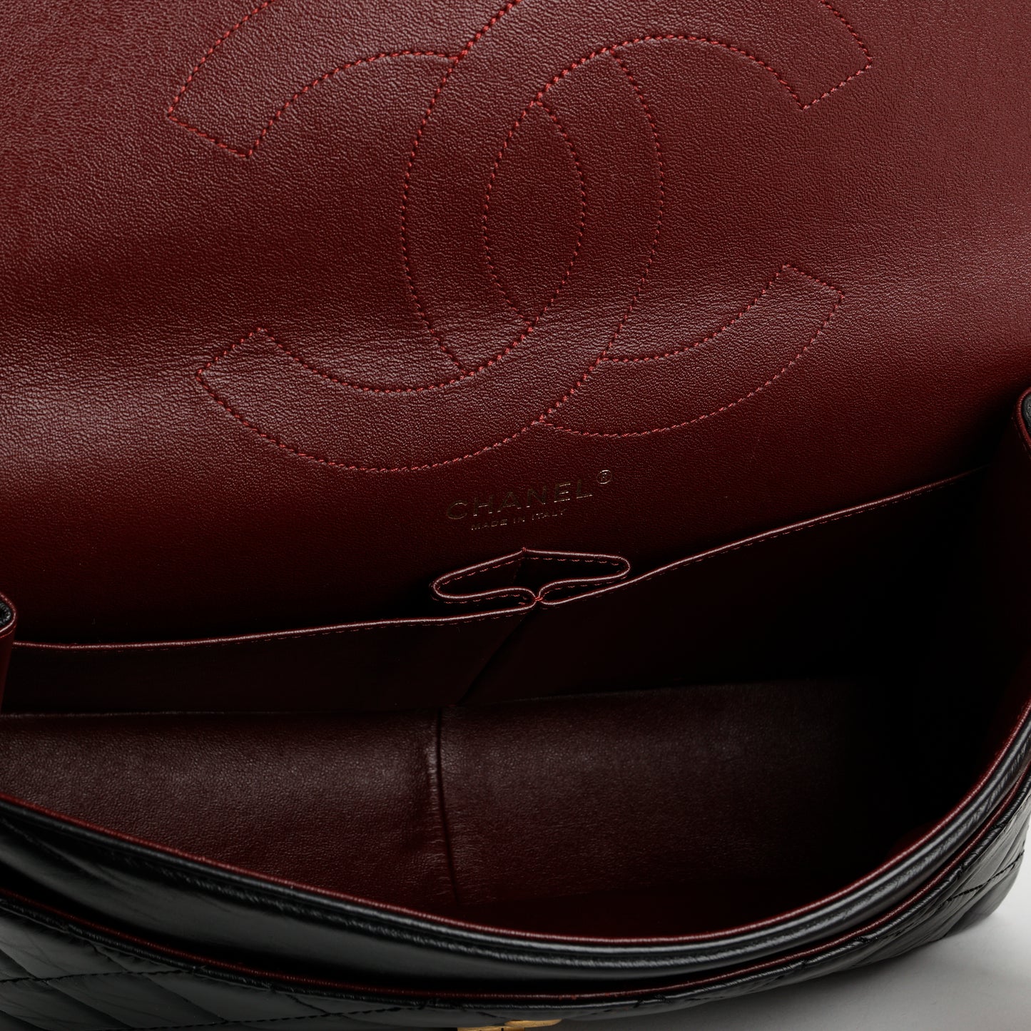 Jumbo 2.55 Reissue Double Flap, Black Aged Calfskin