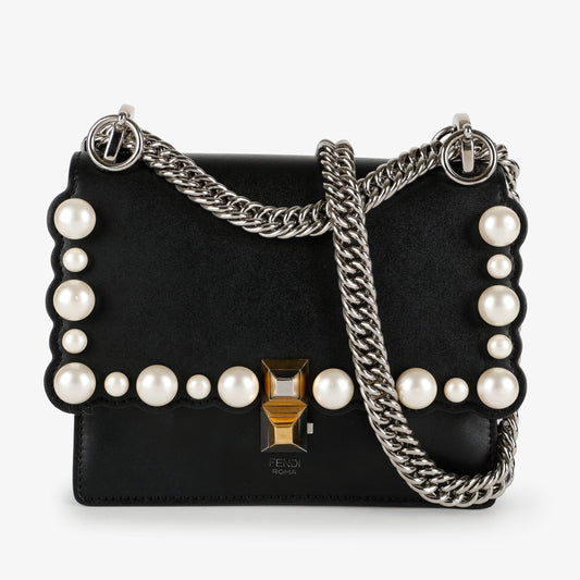 Kan I Small Pearl Studded Shoulder Bag