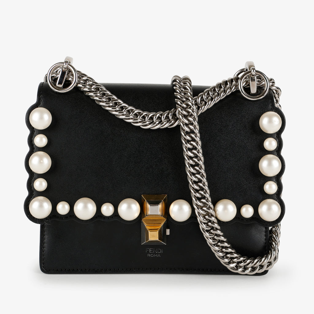 Kan I Small Pearl Studded Shoulder Bag
