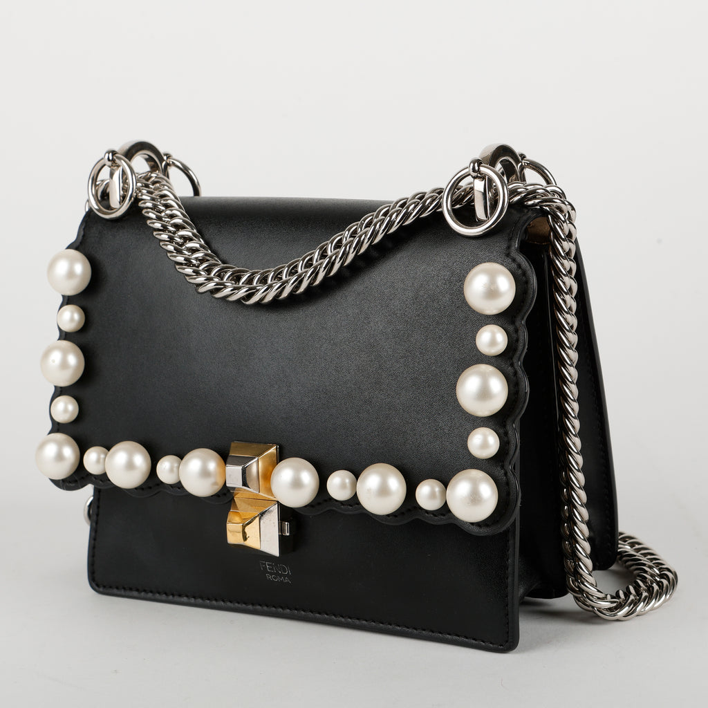 Kan I Small Pearl Studded Shoulder Bag