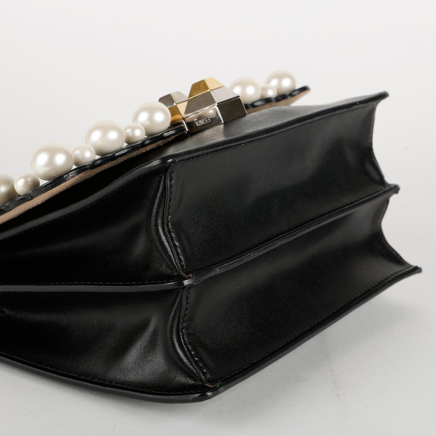 Kan I Small Pearl Studded Shoulder Bag