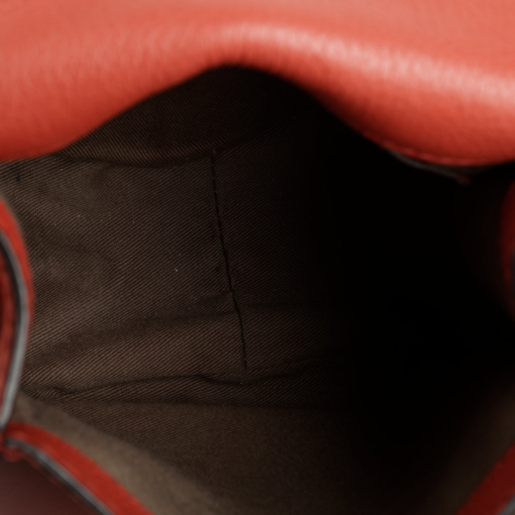 Small Marcie Saddle Bag, Rose Grained Calfskin