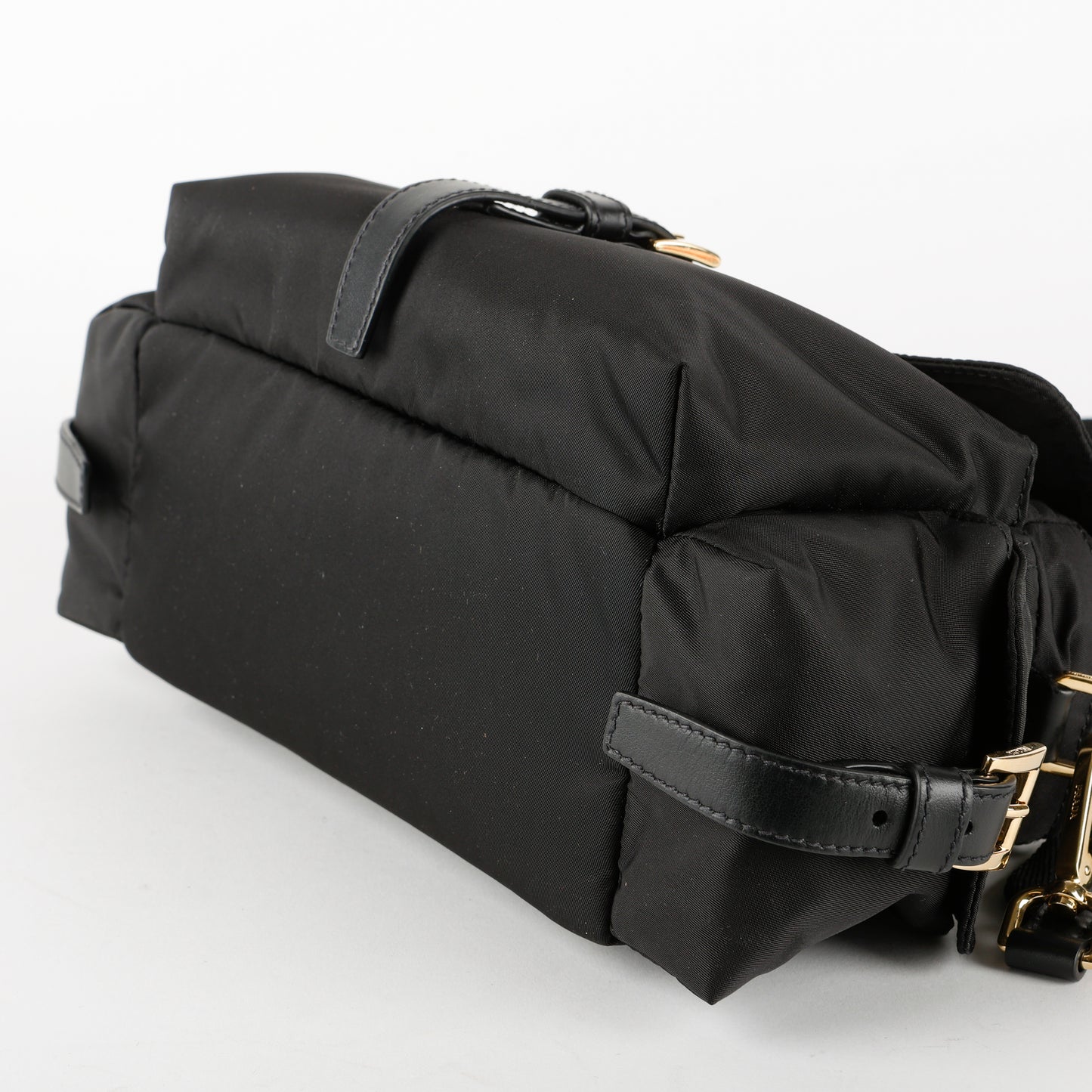 Medium Re-Nylon Explore Shoulder Bag, Black