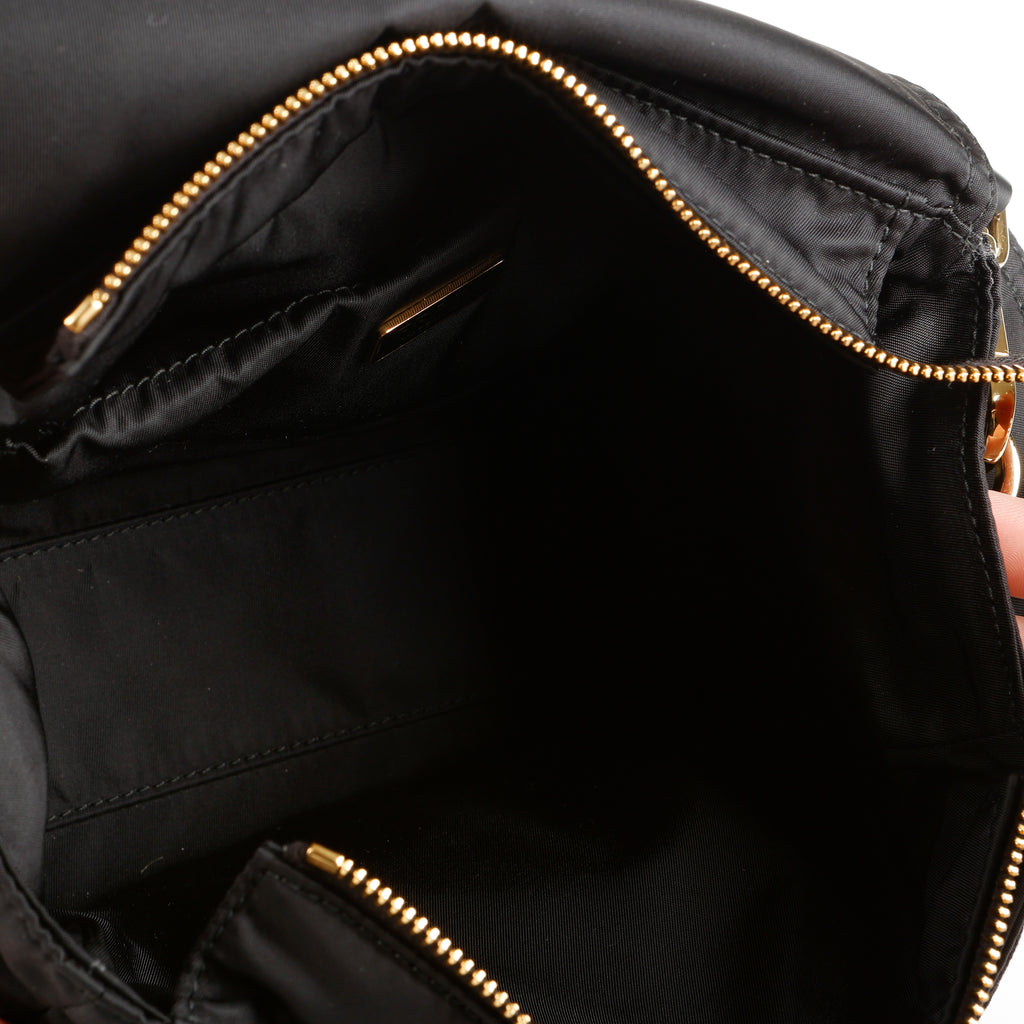 Medium Re-Nylon Explore Shoulder Bag, Black