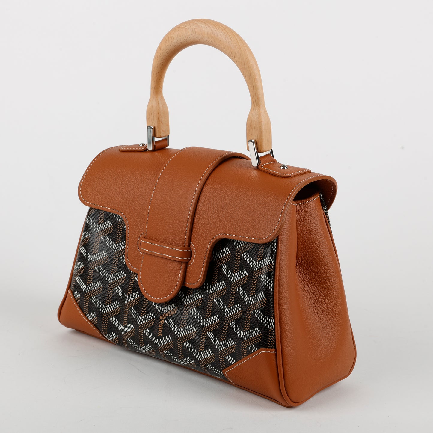 Mini Saigon Top Handle Brown