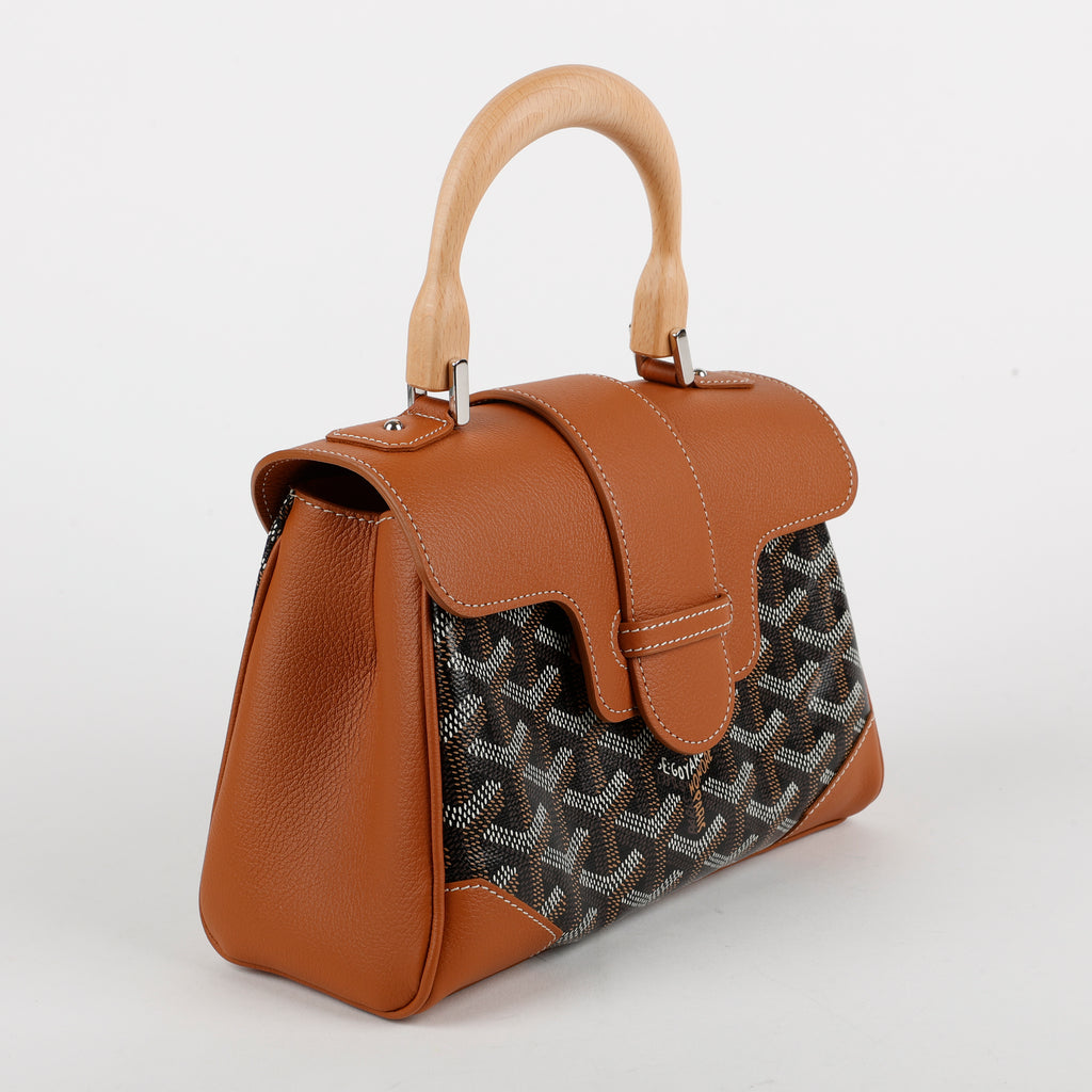 Mini Saigon Top Handle Brown