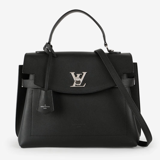 Lockme Ever MM, Black Calfskin