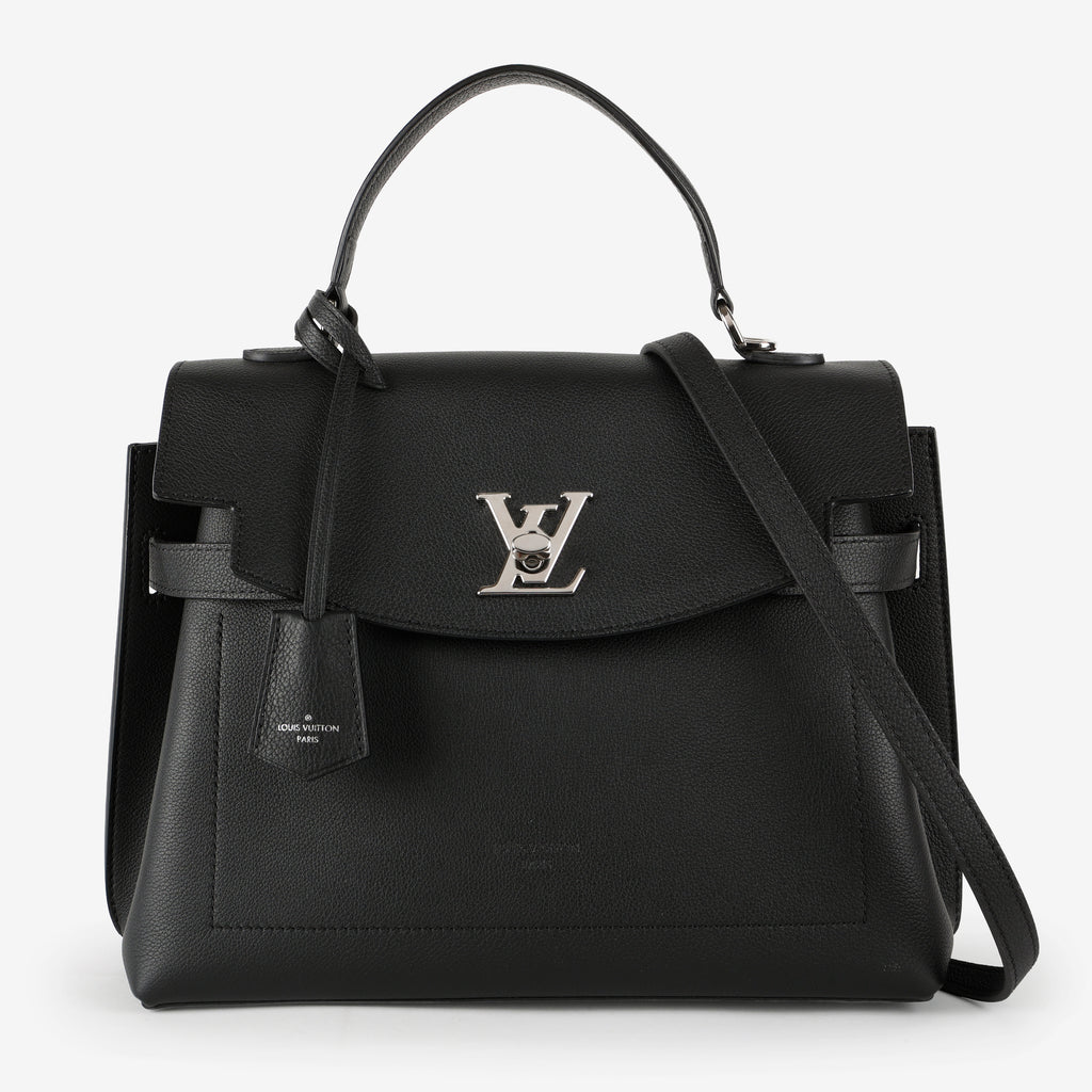 Lockme Ever MM, Black Calfskin
