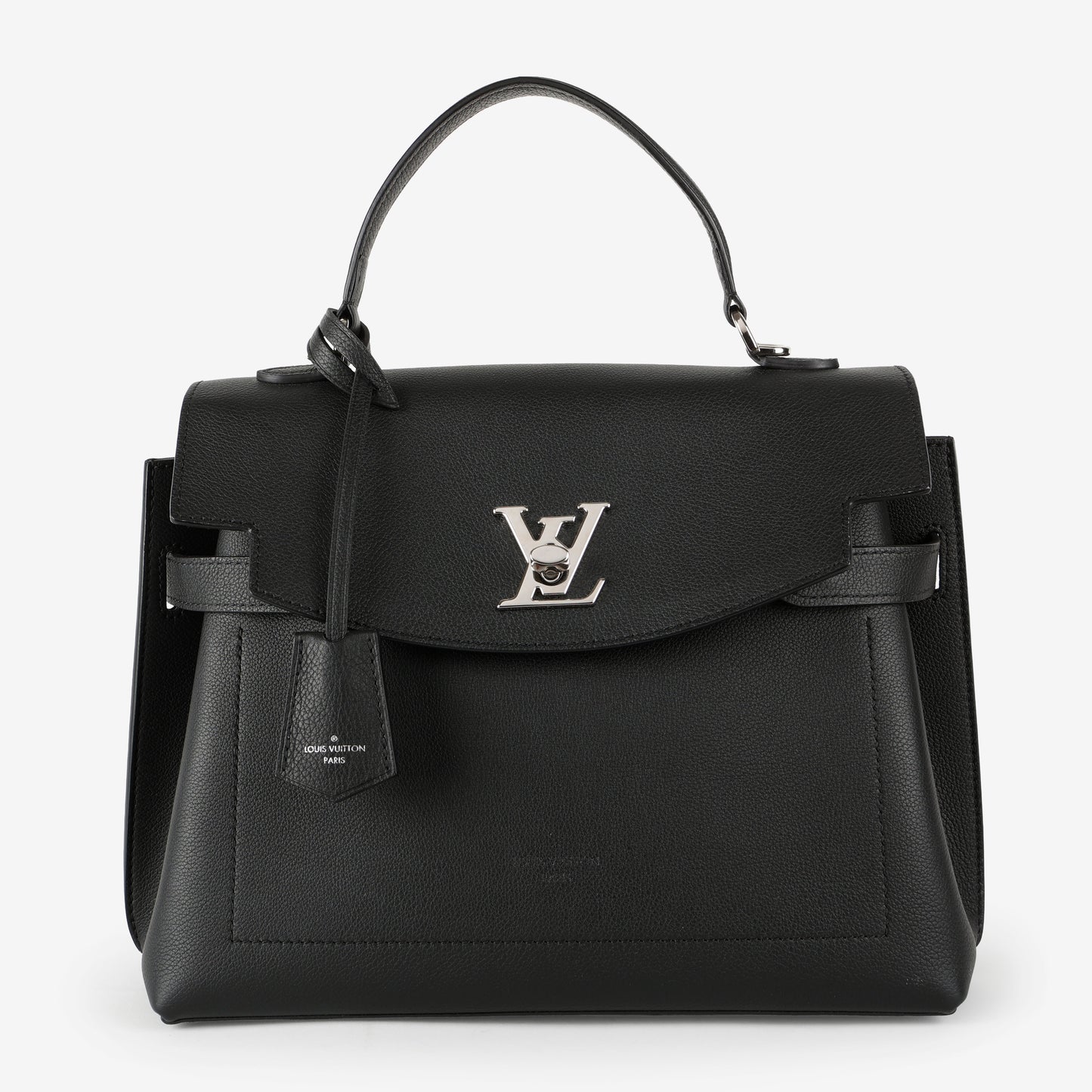 Lockme Ever MM, Black Calfskin