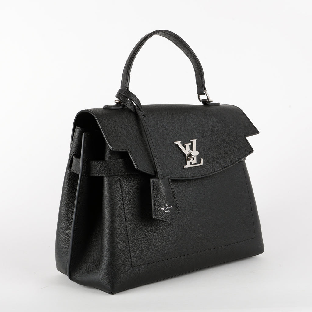 Lockme Ever MM, Black Calfskin