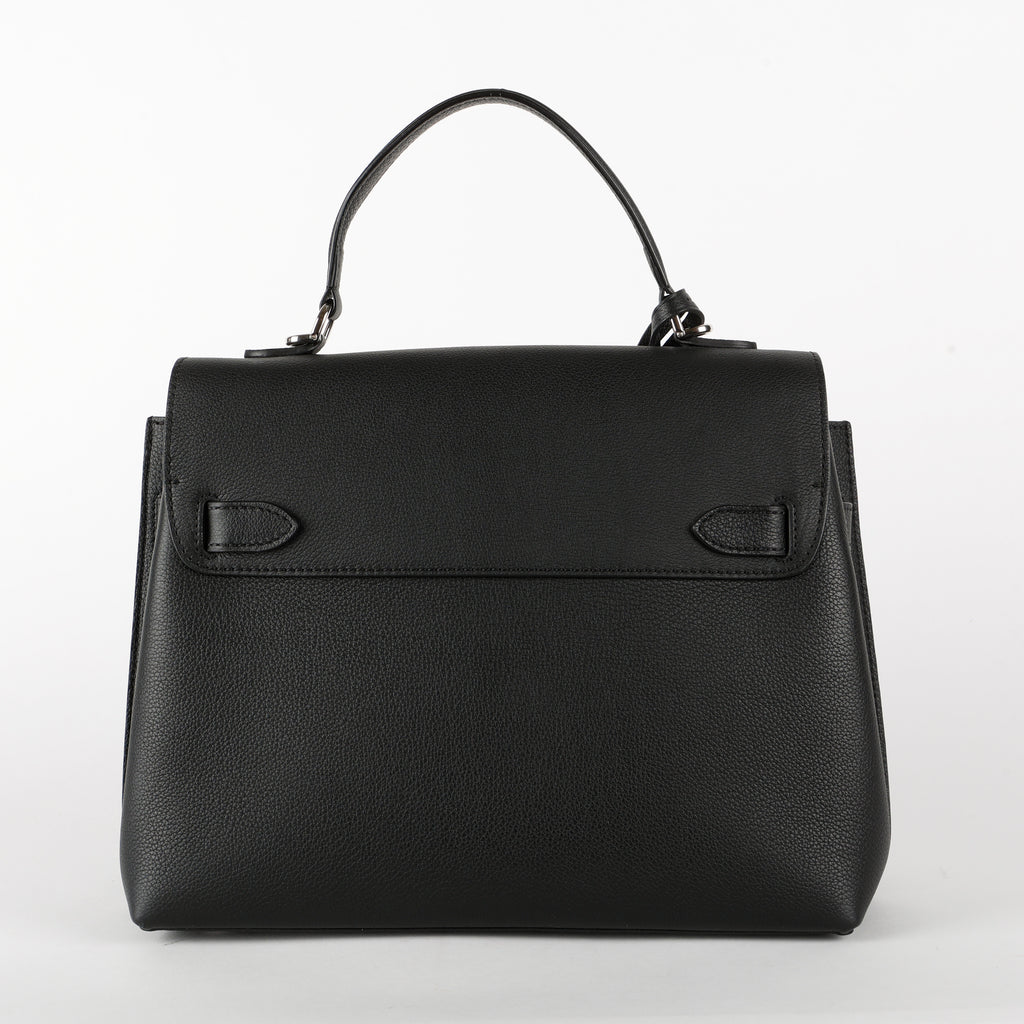 Lockme Ever MM, Black Calfskin