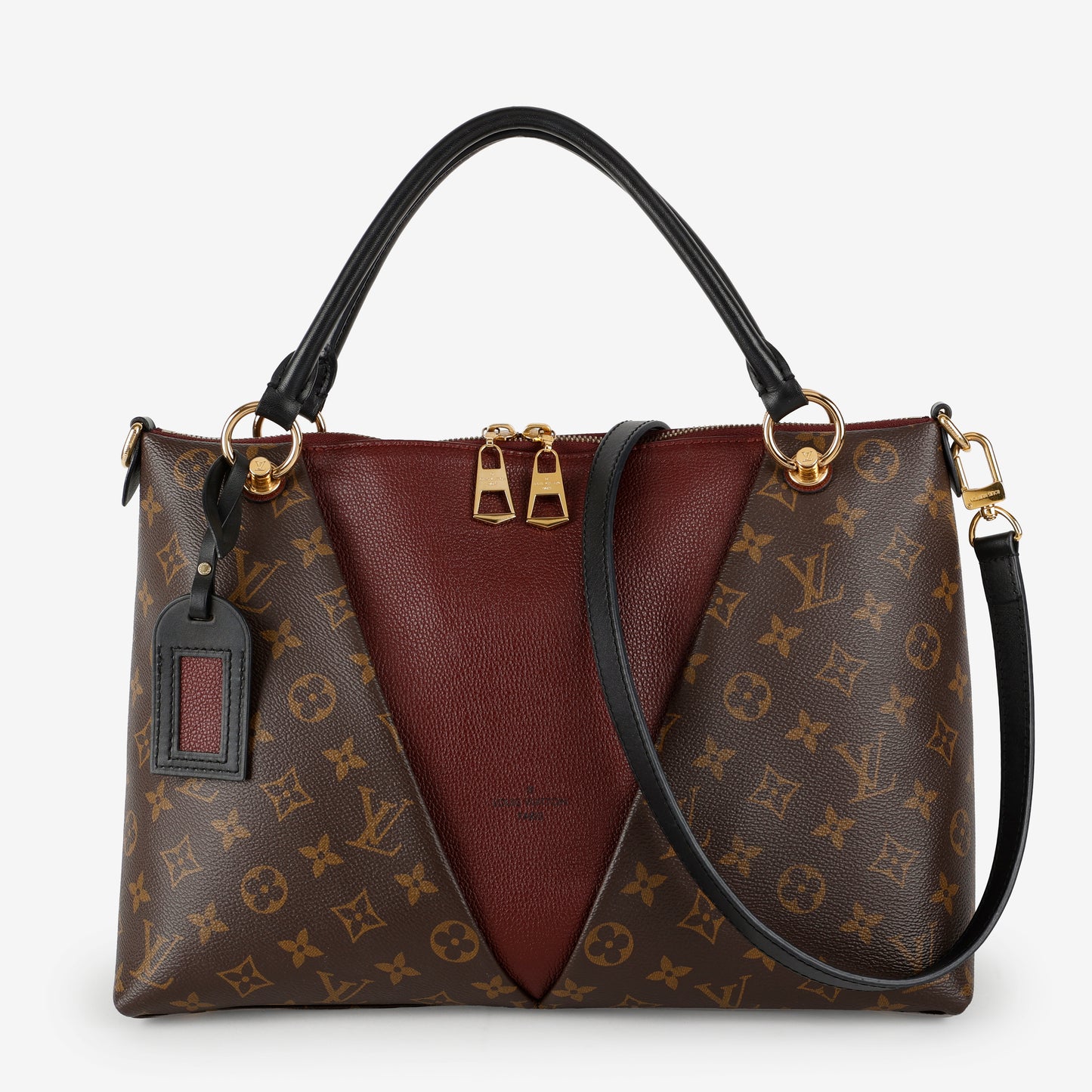V Tote MM, Monogram Burgundy