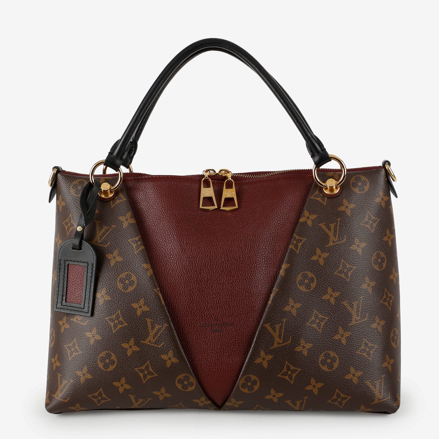 V Tote MM, Monogram Burgundy