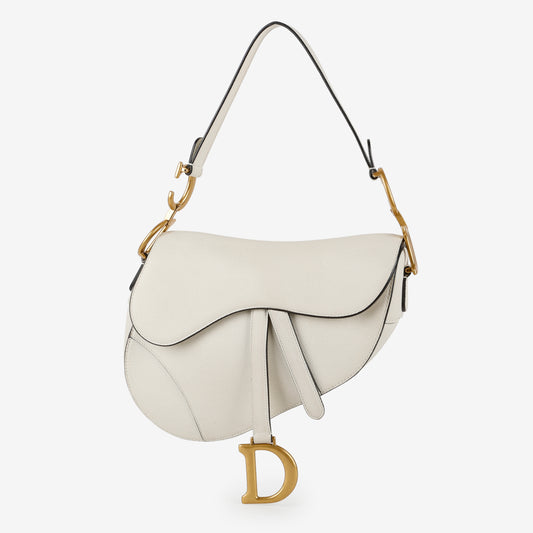 Medium Saddle Bag, Cream