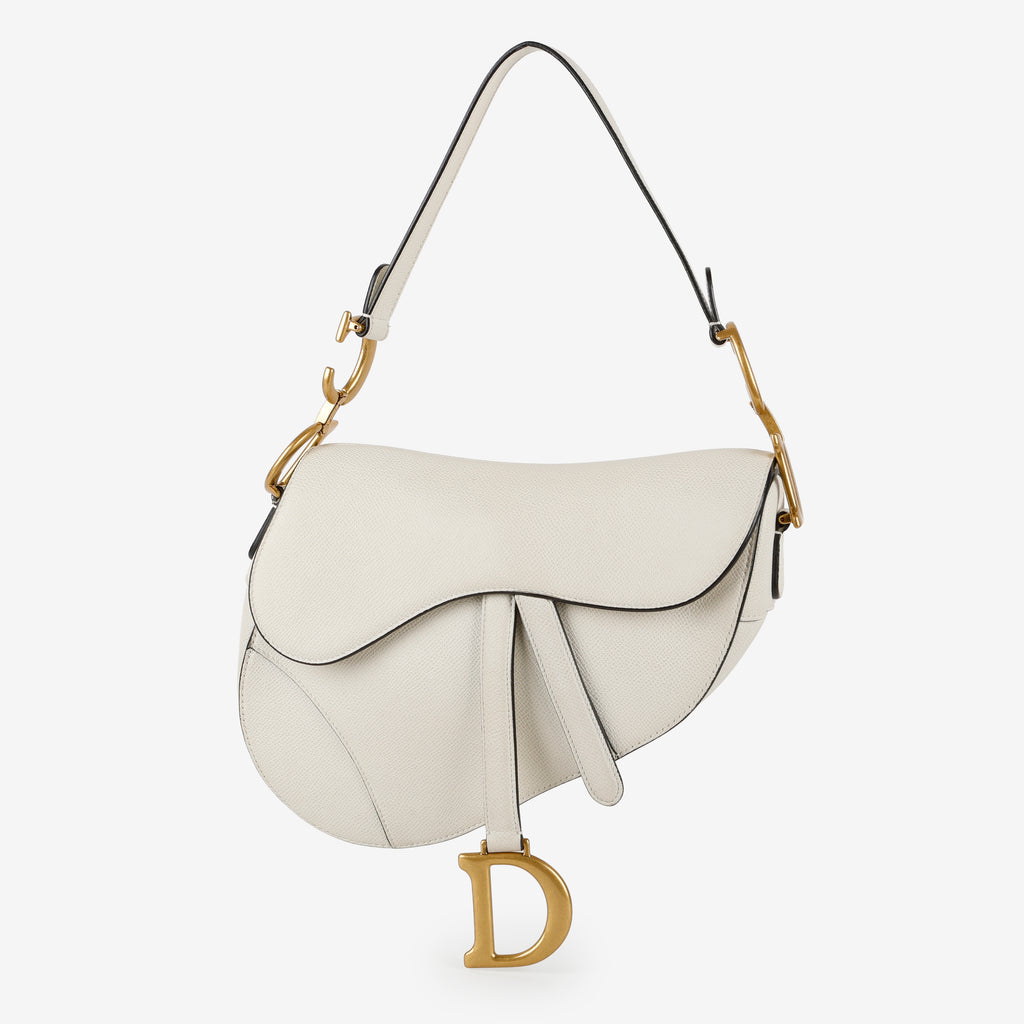 Medium Saddle Bag, Cream
