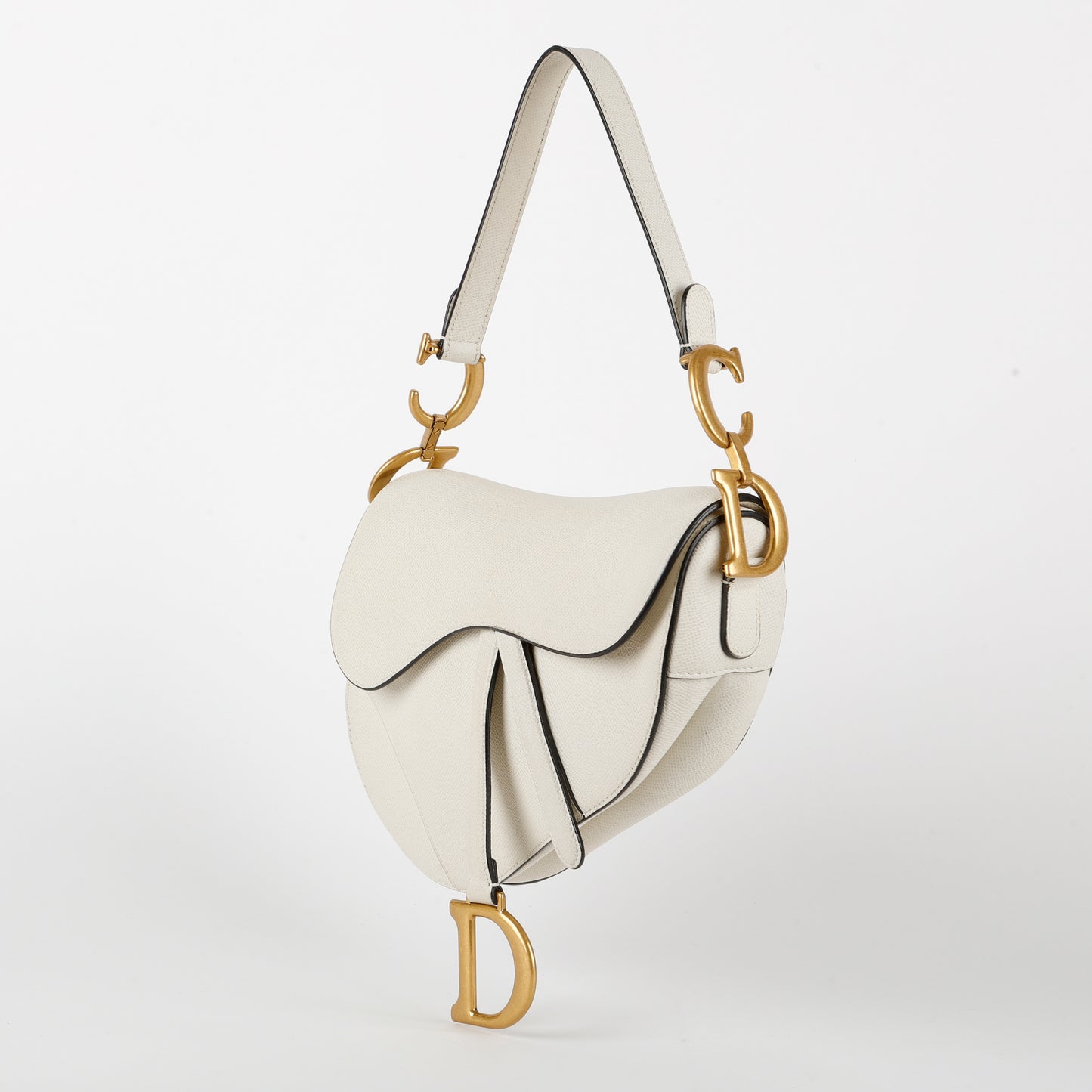 Medium Saddle Bag, Cream