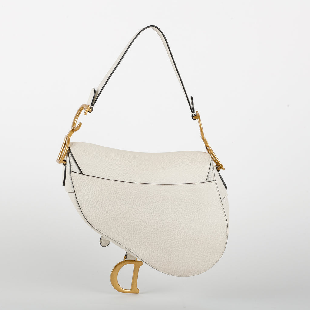 Medium Saddle Bag, Cream