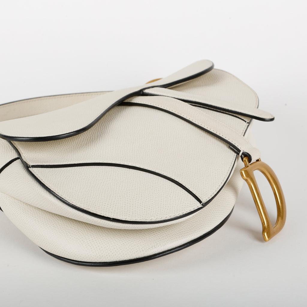 Medium Saddle Bag, Cream
