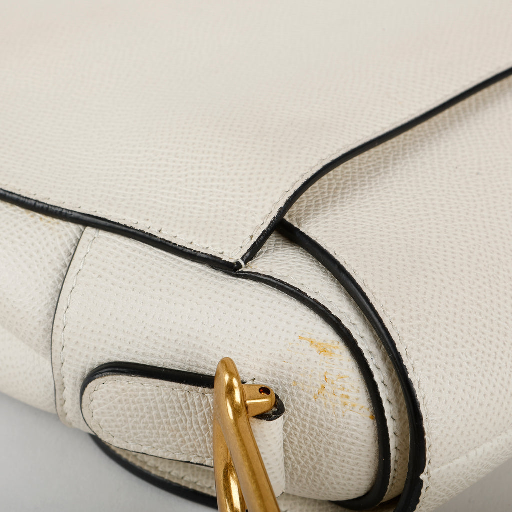Medium Saddle Bag, Cream