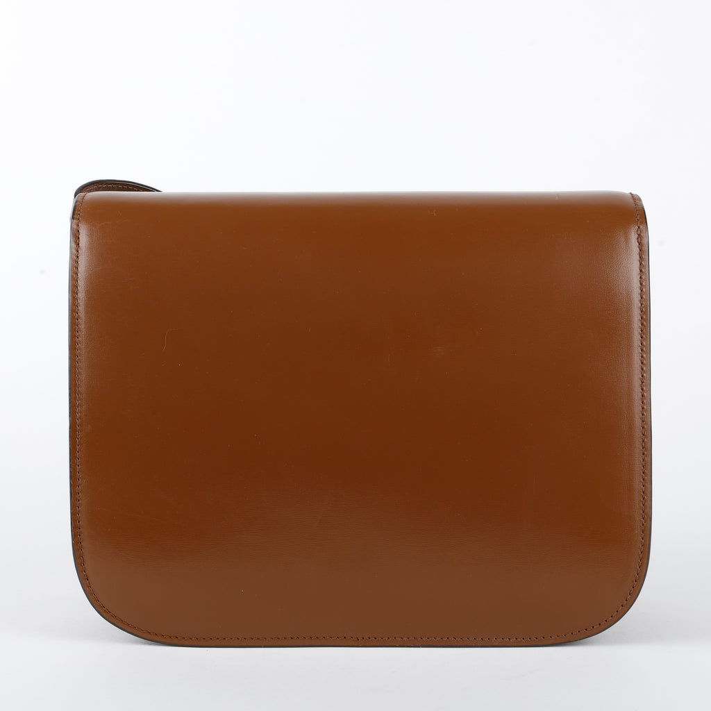Medium Classic Box Bag, Brown Calfskin