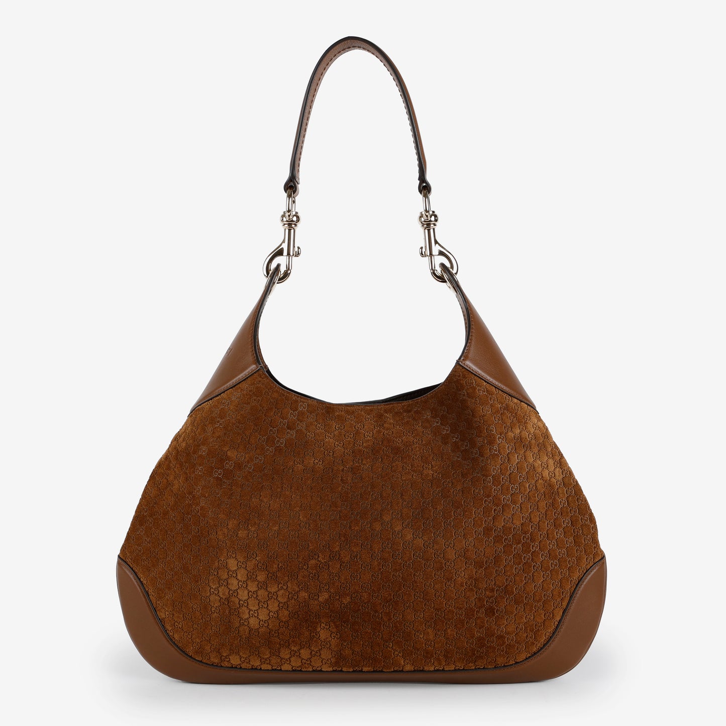 Medium GG Shoulder Bag Brown, Suede