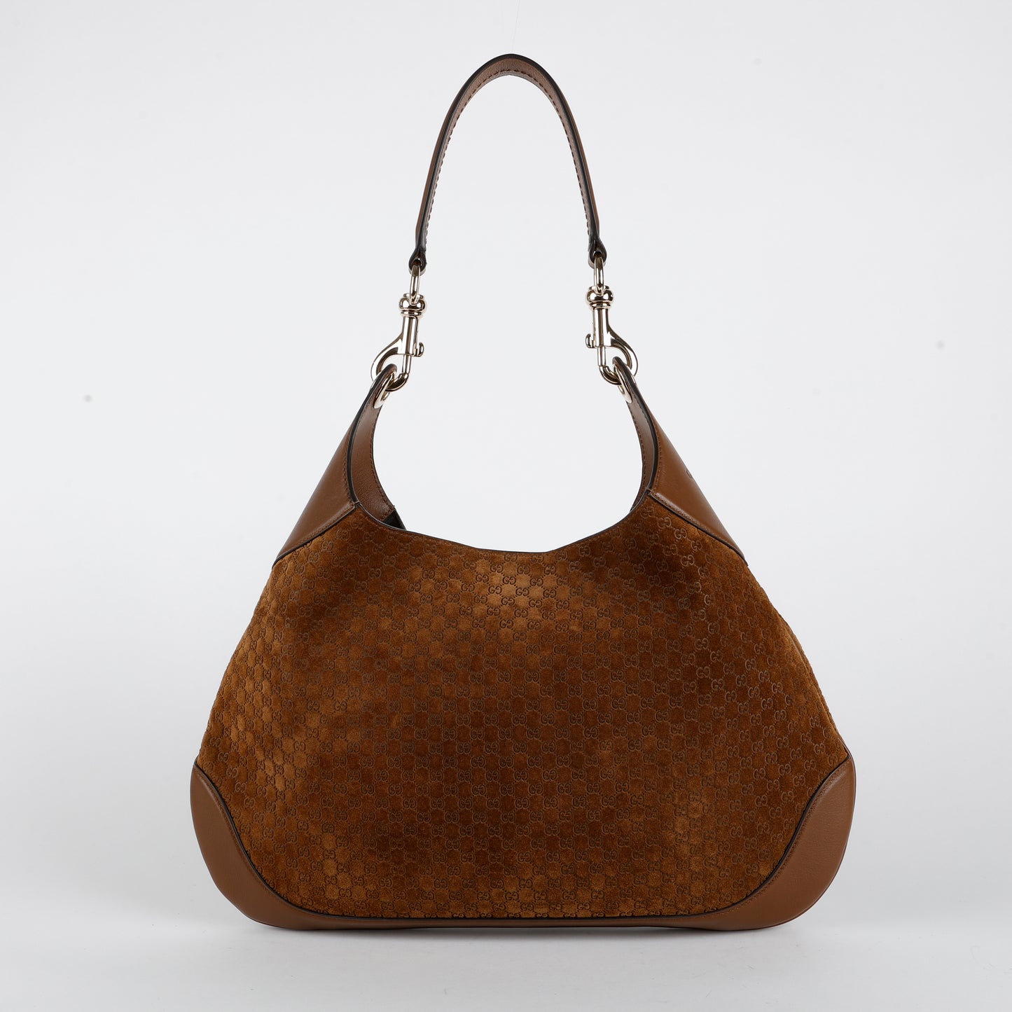 Medium GG Shoulder Bag Brown, Suede